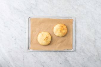 Bake the garlic flatbread