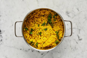 Finish rice and veggies