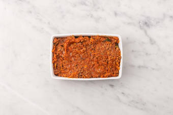 Lasaña en construcción