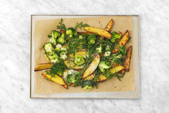 Bland grøntsager og rucola