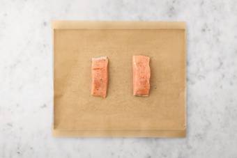 Bake the salmon & cook the halloumi