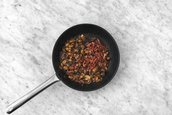 Fry the Bacon and Mushrooms