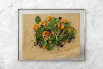 Assemble the roast veggie salad