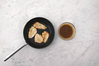 Cook the chicken & mushroom sauce