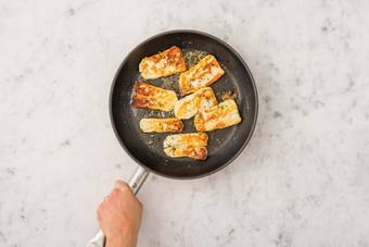 Cook the haloumi