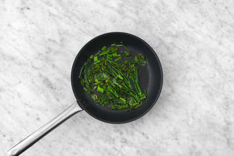 Cook the green veggies 