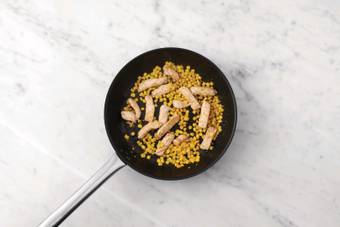 Cook the pork & corn