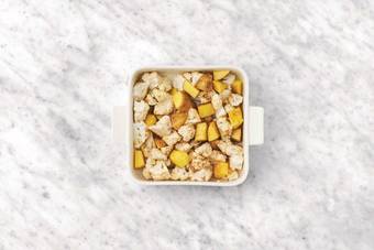 Roast the potato & cauliflower