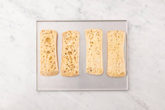 Finish prep and toast buns