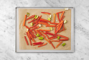 Enfourner les légumes