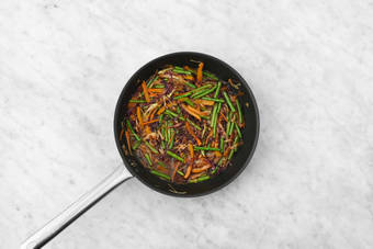 Cook veggies and sauce