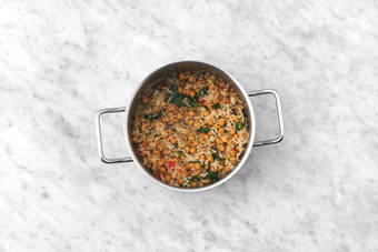 Cook shrimp and finish pilaf