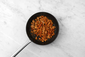 Cook plant-based protein shreds