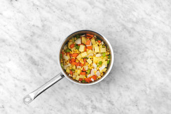 Start chowder and cook chorizo