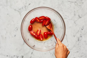 Finish Prep & Marinate Tomatoes
