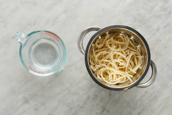 Cook Noodles & Mix Sauce