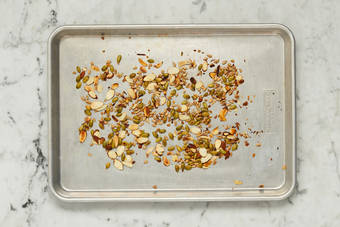 Toast almonds and seed blend