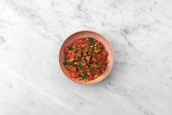 Hackfleisch braten & anrichten