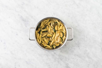 Make sauce and finish penne