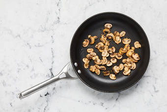 Prep and cook mushrooms