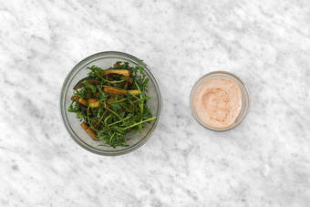 Make the harissa yoghurt