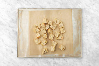 Prep the veggies & make the croutons