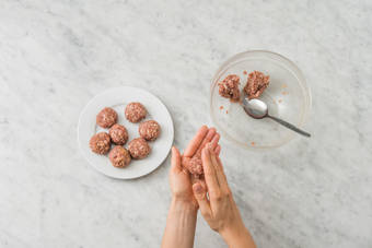 Prep the meatballs