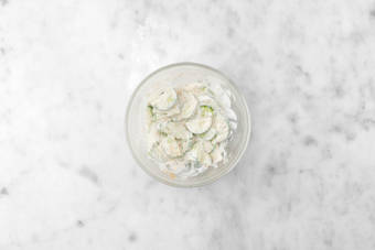 Make the cucumber raita