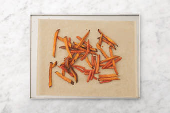 Bake the veggie fries