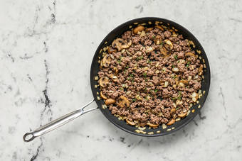 Cook veggies and beef