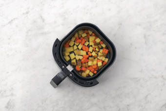 Air fry the veggies