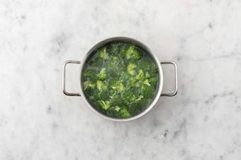 Prep and blanch broccoli