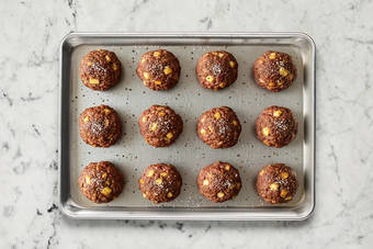 Form and roast Beyond Meat® meatballs