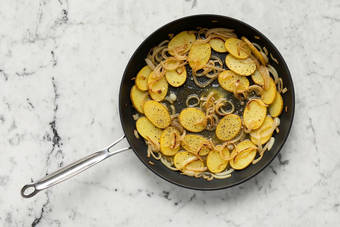 Finish potatoes and prep duck