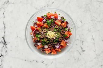 Make bruschetta sauce