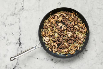 Prep and cook Beyond Meat® and veggies