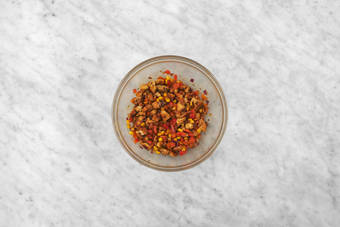 Cook chicken and veggies