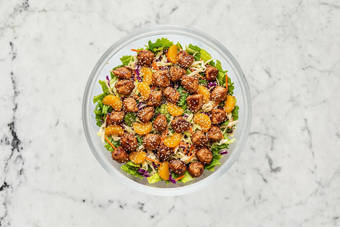 <p>Mix Dressing &amp; Toss Salad</p>