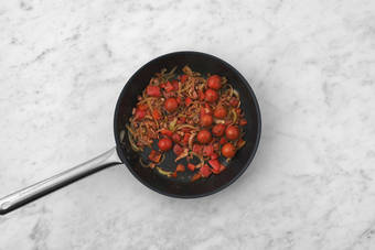 Stek bacon og grønnsaker