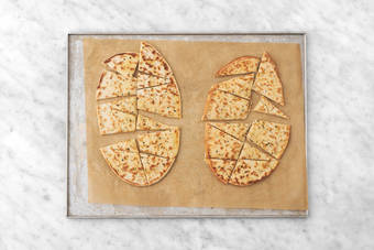 Grill the pita chips