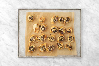 Bake the filo-wrapped bites