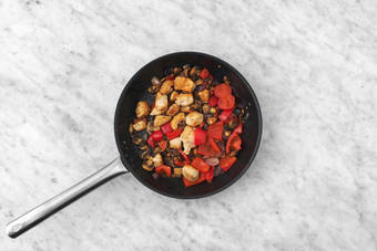 Fry the Chicken and Veg