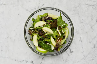 Make dressing and toss salad