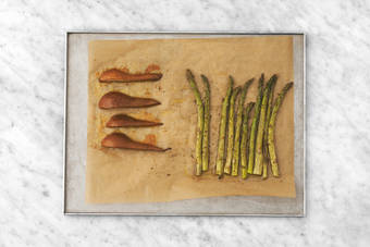 Roast the Pear and Asparagus
