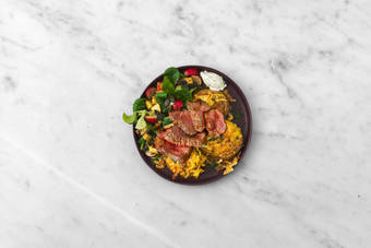 Fleisch braten & Anrichten