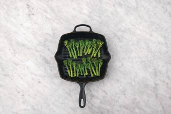 Grill the baby broccoli