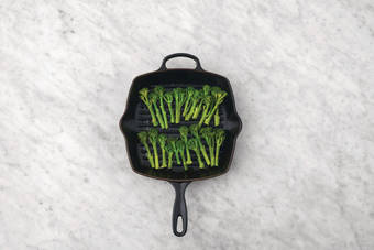 Grill the baby broccoli & bacon