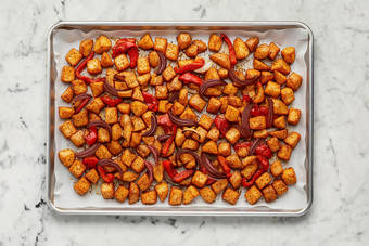 Finish roasting potato hash