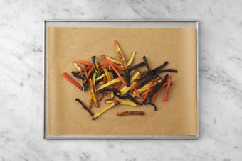 Bake the veggie fries