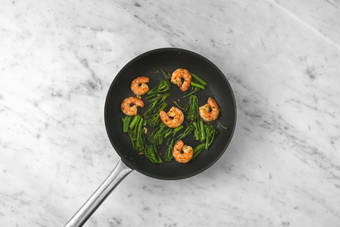Cook the Prawns and Broccoli